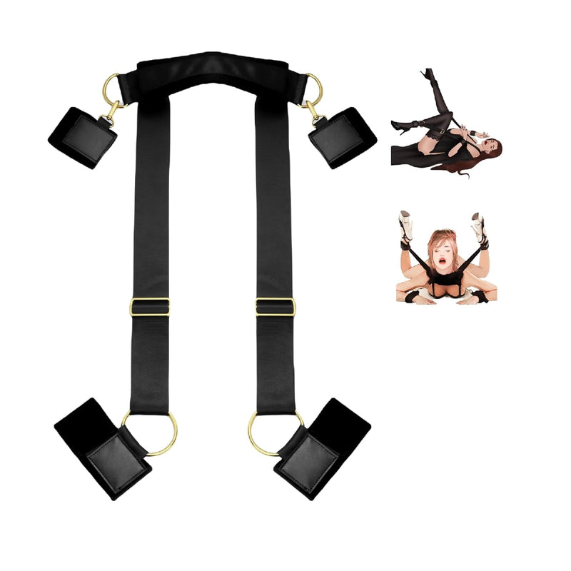 Bdsm Restraints Kit Sex Bondage Bed Wrist Leg Restraint Straps Set With Neck Pad Adjustable Ankle Cuffs & Removable Handcuffs,Bondage Gear For Adult Games Sex Toy For Couple
