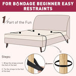 Adjustable 75" BDSM Bondage Kit – Bed Restraints, Cuffs, Blindfold & Tickler Set