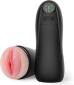 Male Masturbator with Suction, 9 Vibration Modes, LCD Display & Textured TPE Sleeve