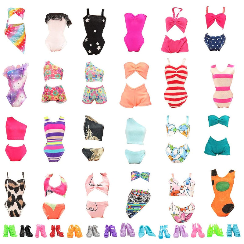 5 Sets Swimwear Swimsuit Beach Bikini Bathing Clothes With Shoes For 11.5 I