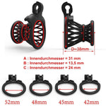 Male Inverted Chastity Cage Sex Toy Set With 4 Cock Rings, 3D Small Negative Chastity Devices Locked Cock Cage Nylon Fish Trap Shape Adult Penis Sm Bondage Device Sex Toys For Men & Gay (Pink)