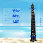 12.4" Extra Long Octopus Dildo Realistic Penis Female Sex Toy, Rubber Tentacle Dildo Anal Plug Toy For Lesbian, Super Long Butt Plug Adult Sex Toys (Black)