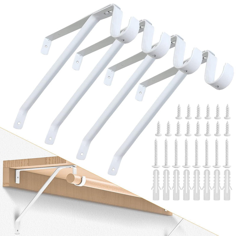 Heavy Duty Closet Rod Bracket, Adjustable Closet Shelf & Rod Brackets For 3/4" W