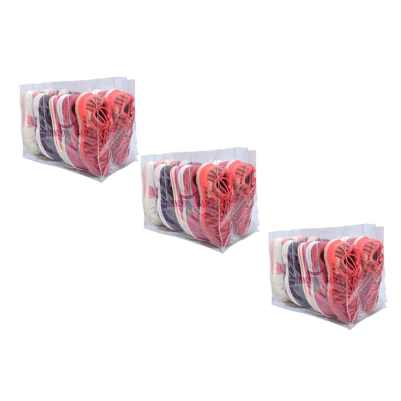 Organizer Closet Storage Solution 3 Pack Shoes Organizer Five Dividers For Sneak