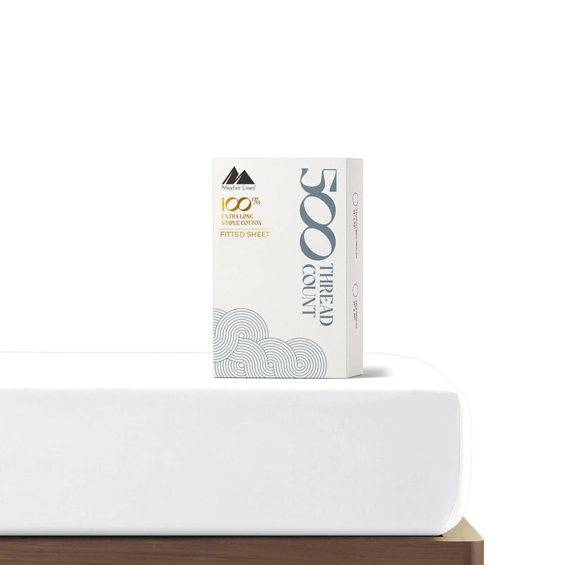 Premium Quality 1-Piece 100% Cotton Fitted Sheet, Luxury & Softest 500 Thread