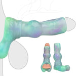 Monster Penis Sleeve, 6'' Dog Knot Cock Sleeve With Cock Ring, Pennis Extender & Enlarger, Glow G-Spot Anal Dildo Sleeves Delay Ejaculation Soft Silicone Sex Toys For Men Couples