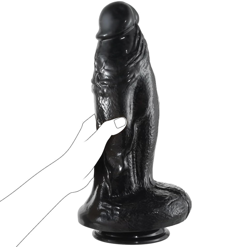 3.32" Diameter Huge Thick Dildo,13 Inch Realistic Black Dildo For G-Spot Stimulation Orgasm,With Strong Suction Cup For Hands-Free,Big Giant Penis Adult Sex Toy For Couple Men Women Gay Anal Play