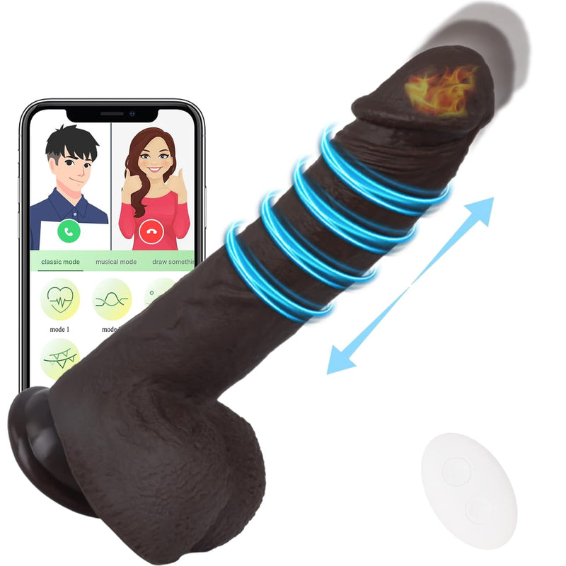 8.9 Thrusting Dildo Vibrator Sex Toys For Women - App Remote Control Realis BlessMyBucket 8.9 Thrusting Dildo Vibrator Sex Toys For Women - App Remote Control Realis BlessMyBucket