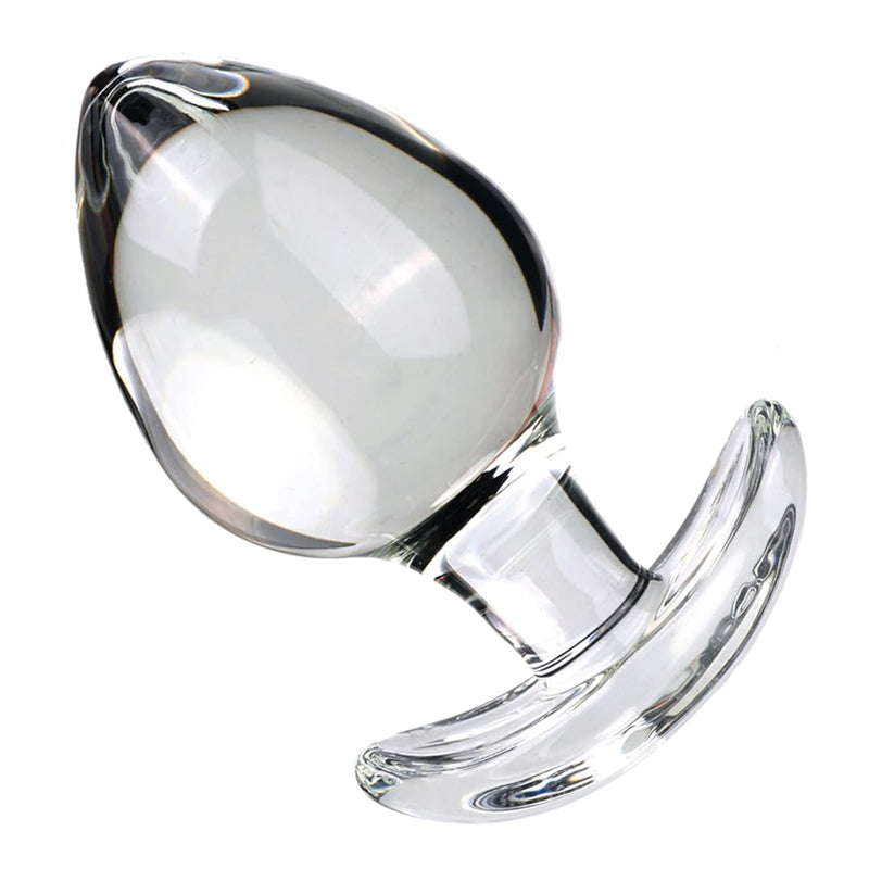 Big Size Crystal Mushroom Shape Anal Plug Crystal Glass Sm G-Spot Pleasure Anal Butt Plug Stimulator Sex Toy(C)
