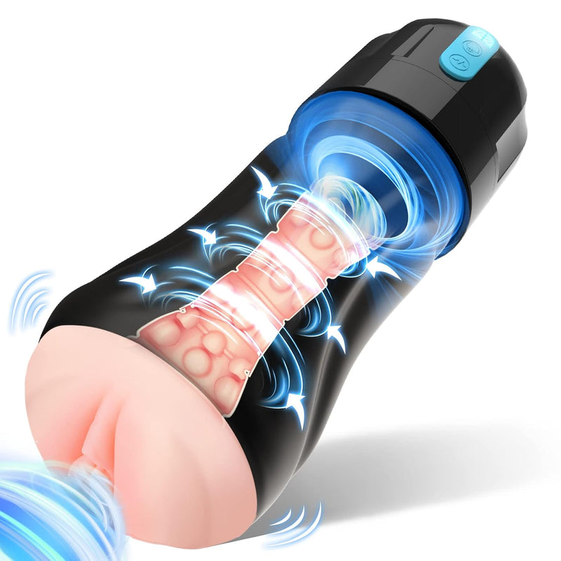 Male Adult Sex Toys For Men, Sucking Male Masturbator Penis Pump With 10 Vibration & 5 Suction,Super Soft Tpe Channel Automatic Vibrating Hands Free Male Masturbators Cup Men Sex Toy Machine