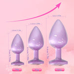 3Pcs Anal Toys Metal Butt Plug Adult Aanl Toys With Heart-Shaped Jewelry Base,G Spot Sex Toy Anal Sex Adult Toy For Beginner, Adult Sex Toys & Games (Pink)