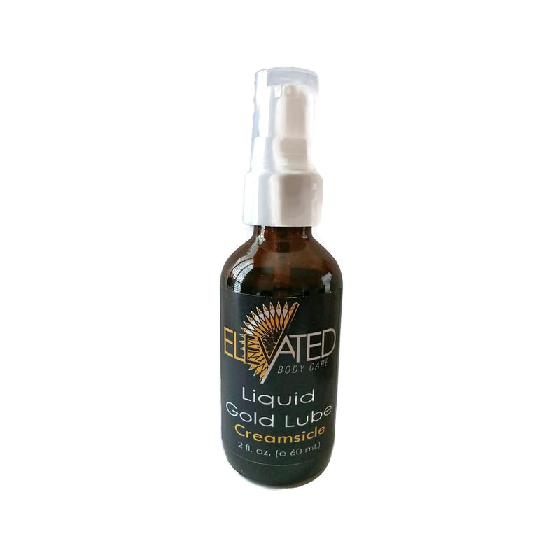 Elevated Liquid Gold Lube - All Natural Ingredients - Glass Bottle With Pump - 2Oz (Creamsicle)