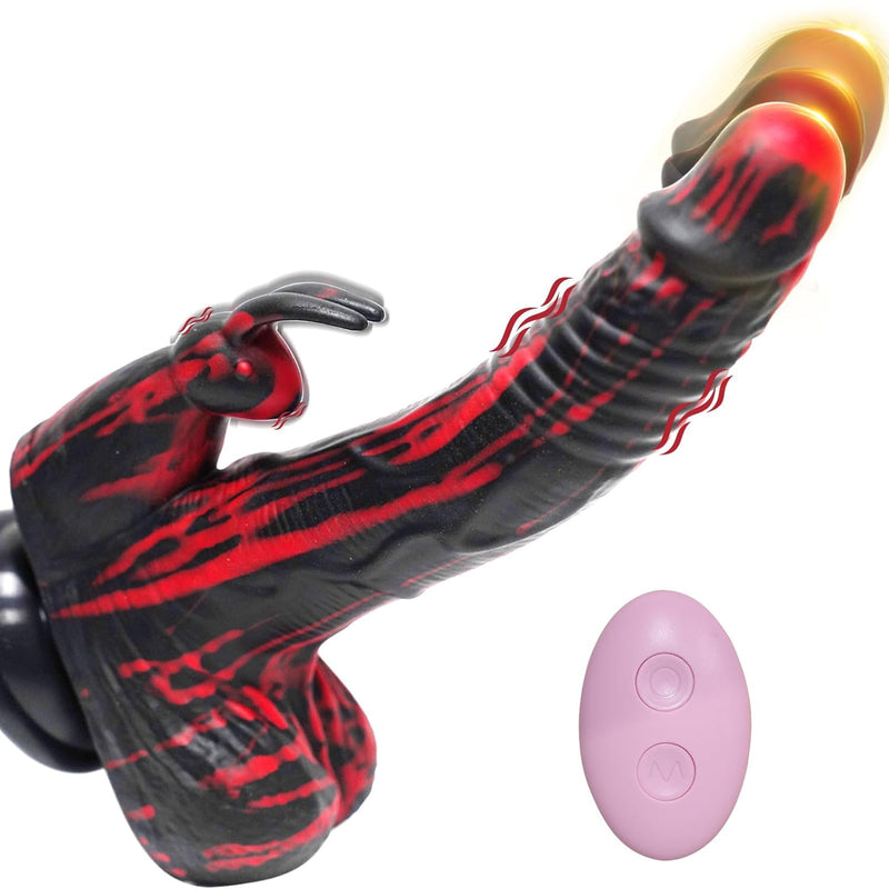 Thrusting Dildo Vibrator Sex Toy, 8.26 Inch Realistic Dildos With 3 Thrusting And 5 Vibration Remote Control Dual Vibrating Dildo Adult Toys For Women Couple Anal Clit G-Spot Stimulation