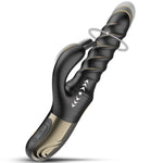 Tornado G Spot Rabbit Vibrator Black Combination Of 360° Swirl+Up-Down Thrust| 5 Tornado Swirling Modes|A Storm Of Satisfaction For G Spot That Put Basic Vibes To Shame