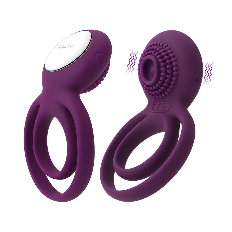 Couples Ring Vibrating Dual Penis Rings Male Adult Sensory Toys Clitoral Vibrator G-Spot Stimulators Waterproof, Rechargeable