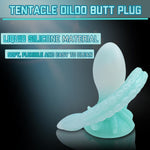 Monster Small Knot Long Tentacle Dildo Butt Plug Silicone Double Ended Octopus Fantasy Dildo With Suction Cup Light Up Anal Plug Ease Trainer Gay Adult Sex Toys & Games For Women10.2'' (S)