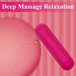 Upgraded Massager 10 Modes Quiet Massage Stick Tool, Handheld Travel Pocket Portable Cordless Soft Toy (Pink)