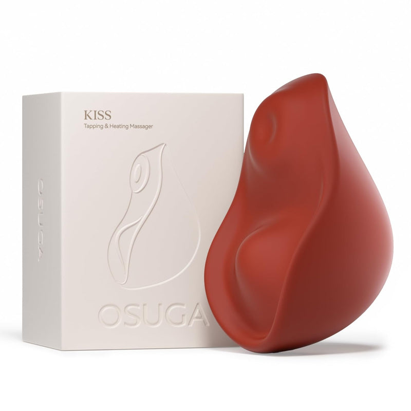 Kiss Tapping Massager For Women With Warming, Heated Vibrator With Warm & Wet Sensations, Dual Tapping Zones Cruise Around Upper Clitoris & Lower Vulva, Female Sex Toy (Chocolate)