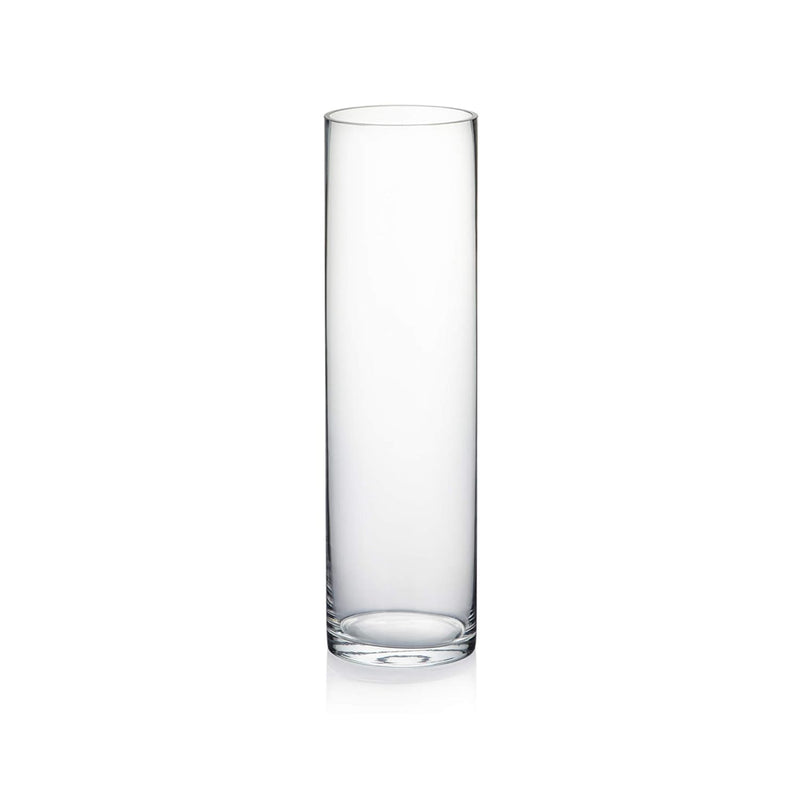 Cylinder Vase, 4" W X 14" H, Floral Container, Flower Vase, Glass Candle Holde