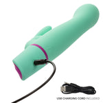 Love Bunny Rockin G Bunny, Waterproof Rechargeable Silicone Rabbit Vibrator With Over 100 Combinations Of Rocking And Flickering Pleasure Blue Se-0619-58-3