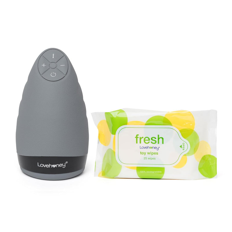 Hot Shot Warming & Vibrating Male Masturbator And Fresh Sex Toy & Body Wipes - Sex Toys For Men Bundle