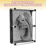 3D Pin Art Toy (Pack Of 2) – Large 5X7 & Small 3.5X5 Sensory Boards – Fidget & Autism Toys For Kids – Creative Stress Relief Gift For Autistic Children Ages 3, 4, 5, 6, 7, 8, 9, 10
