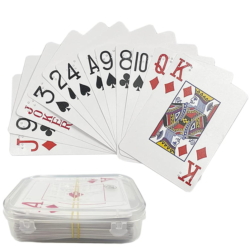 Large Print Braille Playing Cards For Vision Impairments Entertainment Supp