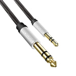 6.35Mm 1/4" To 3.5Mm 1/8" Male Trs Stereo Audio Cable With Alloy Housing And Nylon Braid For Smartphone, Pc, Home Theater, Amplifier And Mixing Console, 3.3Ft