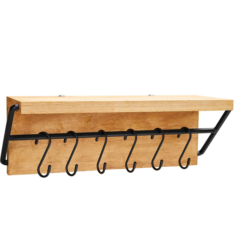 Multi-Functional Floating Shelf, Rustic Wood Shelf, Wall Mounted Shelf For Bed