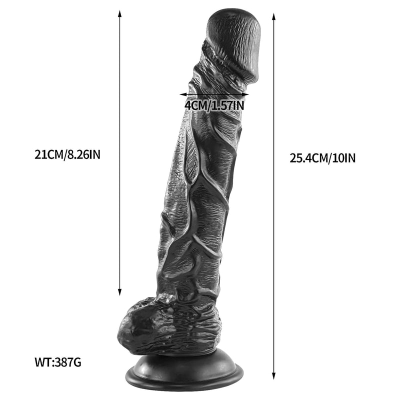 10 Inch Realistic Dildo Hands-Free Play, G Spot Stimulator With Strong Suction Cup Huge Penis Sex Toys For Women
