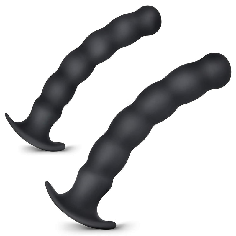 Silicone Anal Beads Butt Plug Anal Thread Plug With Narrow Flared Base Adult Sex Toy For Men Women