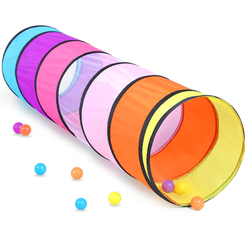Colorful Play Tent Tunnel For Babies, Toddlers, Kids With Mesh Windows, Ind