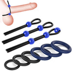 Penis Ring Silicone Cock Ring Set Adjustable Cockring Sex Toys 9 Pcs Cock Rings For Men Erection Long Lasting Stronger Adult Toys Cock Sexual Stimulation Device For Men Or Couple (Dark Blue)