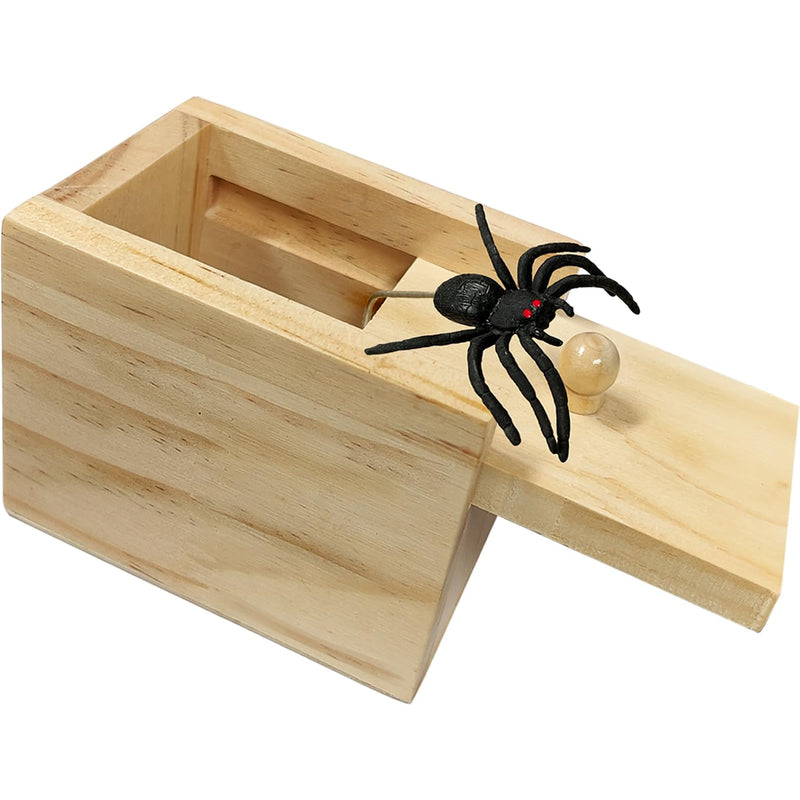 Prank Gift Box With Spider Surprise Hilarious Gag For Adults, Kids Wooden Pran
