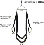 360° Spinning Ceiling Swing with Soft Liner & Steel Support – Holds Up to 600 lbs