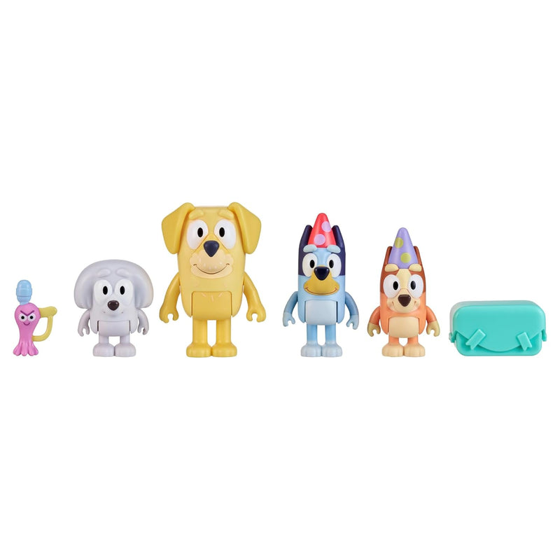 Figure 4 Pack, Pass The Parcel 2.5 3 Inch, Bingo, Lucky'S Dad And Lila Char
