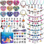 150 Pcs Unicorn Mermaid Charm Bracelet Making Kit for Girls Ages 5-12