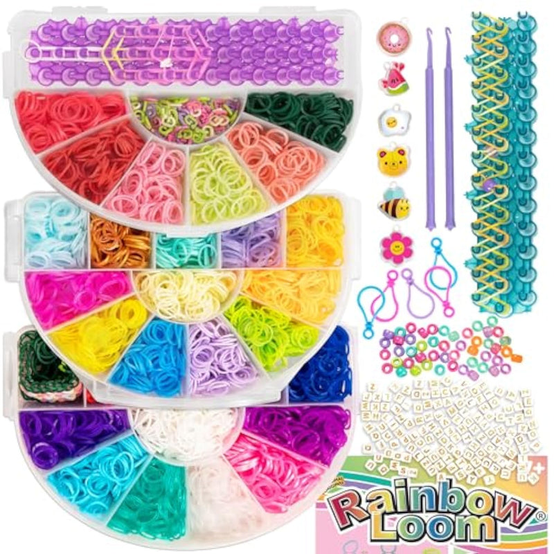 Rainbow Loom Mighty Rainbow Case Kit with 2 Mighty Looms and 6,000 Rubber Bands