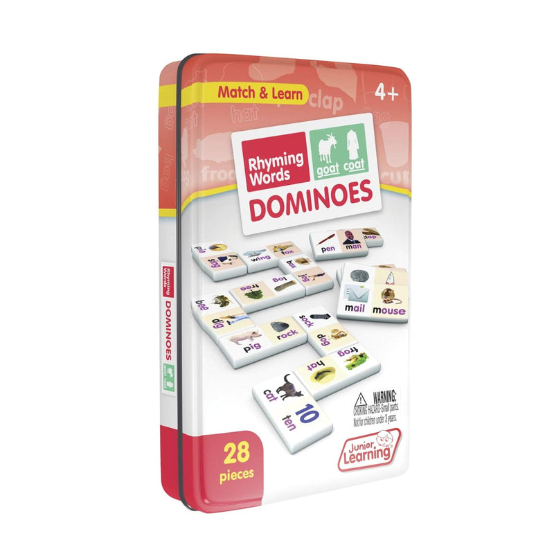 Junior Learning Rhyming Word Dominoes Educational Action Games, Multi, Mode