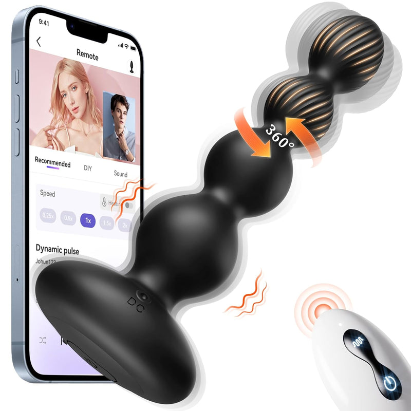Anal Plug Sex Toys For Men - 360 Rotating Vibrating Butt Plug 10 Modes Prost BlessMyBucket Anal Plug Sex Toys For Men - 360 Rotating Vibrating Butt Plug 10 Modes Prost BlessMyBucket