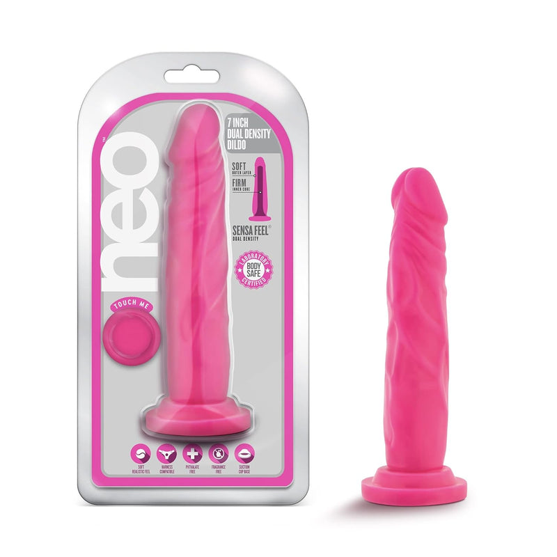 Neo Realistic Dildo - 7.5 Inch Length And 1.5 Inch Width - Sensa Feel Dual Density - Strong Suction Cup For Hands Free Play And Harness Strap - Sex Toy For Men Women Couples