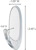 7 Medium Wall Hooks with 12 Command Strips - Damage-Free, Clear