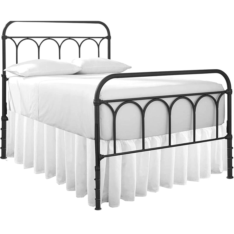 Ruffled Bed Skirt With Split Corners-Dust Ruffle - 16" Drop 100% Microfiber So