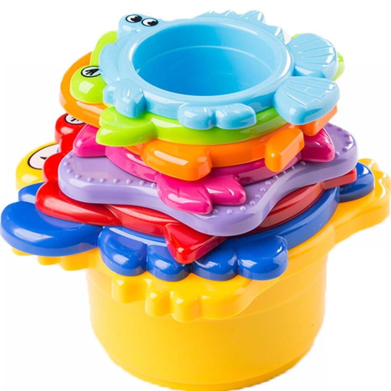 Baby Bath Toy Beach Stacking Cups For Boys And Girls Bath Tub Toys For Todd
