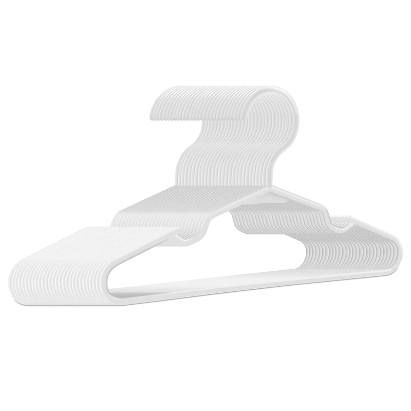 Kids Hangers 50 Pack - 11. 5 Inch Baby Hangers For Closet - White Hangers For Cl