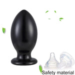 3 Sizes Of Black Thick Anal Plugs With Suction Cup, Waterproof Anal Dildo Egg Shape Prostate Massager Adult Sex Toy For Women Men, Xxl