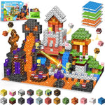 150Pcs Magnetic Building Blocks - 6 Big Magnetic Base Building Stem Toys, Magnet Cube Game For Kids, Build Mine Castle Volcano World For Boys Girls Age 3-5 4-8 8-12, Sensory Outdoor Travel Toys Gifts