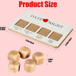 Date Night Dice For Couples - Fun Romantic Dinner Decision Dice Set - Valentine'S Day Gift For Him Her, Husband Wife, Boyfriend Girlfriend - Couples Game Night Accessories
