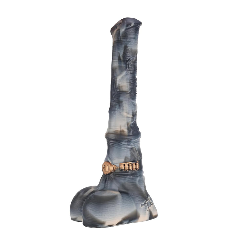 Hunter Jack + Tube 21.6" Fantasy Ejaculating Horse Dildo – Thick Platinum Silicone Medium Firmness Animal Dildo With Strong Suction Cup, G-Spot Anal Prostate Sex Toy For Men Women Adult Toys