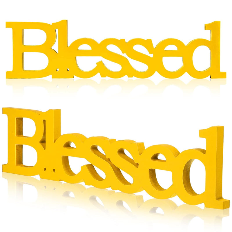 Blessed Letter Table Sign Blessed Standing Letter Table Sign Rustic Wooden Hom